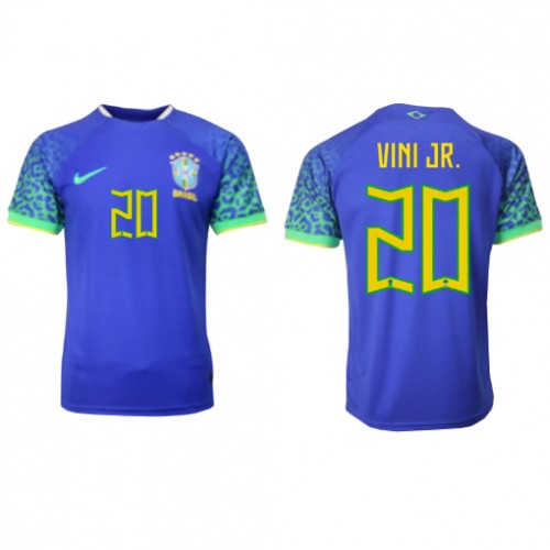 Brasil Vinicius Junior #20 Bortedrakt VM 2022 Kortermet